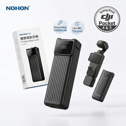 Tay cầm Pin Di Động 10.000mAh NOHON cho DJI Pocket 3 & Pocket 4, sạc nhanh 22.5w