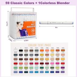 Bộ 60 Bút Lông Màu hãng Wakoud Art Maker ( hàng Amazon Mỹ )