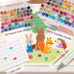 Bộ 60 Bút Lông Màu hãng Wakoud Art Maker ( hàng Amazon Mỹ )