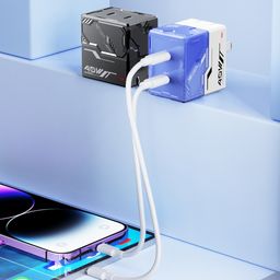 Củ sạc nhanh 40W WEKOME WP-U14, 2 cổng C, công nghệ GaN ( ko hộp )