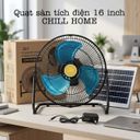 {Order giao 25/5} Quạt sàn tích điện CHILL HOME, pin 4800mAh, kèm panel NLMT, lồng & cánh kim loại