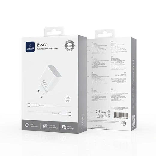 Combo củ sạc + cáp 45w WIWU ESSEN Wi-G024 (kèm cáp C to C)