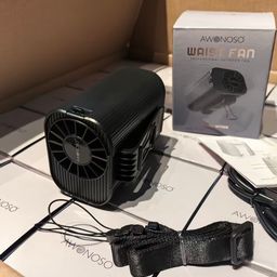 Quạt kẹp thắt lưng / đeo cổ đa năng AWONOSO, Pin 10000mAh( hàng Amazon Mỹ)