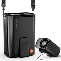 Quạt kẹp thắt lưng / đeo cổ đa năng AWONOSO, Pin 10000mAh( hàng Amazon Mỹ)
