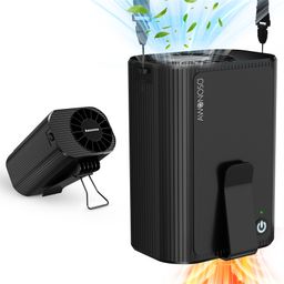 Quạt kẹp thắt lưng / đeo cổ đa năng AWONOSO, Pin 10000mAh( hàng Amazon Mỹ)