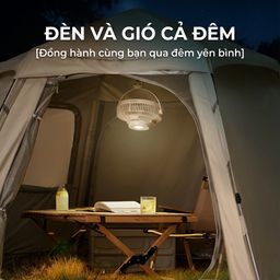 Quạt tích điện URINGO, chống muỗi, có đèn,Pin 10000mAh sạc được điện thoại