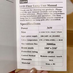 Đèn LED đứng thông minh YOTUTUN RGB FLE-036 (hàng Amazon Mỹ), có Remote, xoay…