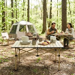 Bàn xếp dã ngoại gập gọn, chất liệu hợp kim, để cắm trại camping…