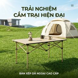 Bàn xếp dã ngoại gập gọn, chất liệu hợp kim, để cắm trại camping…