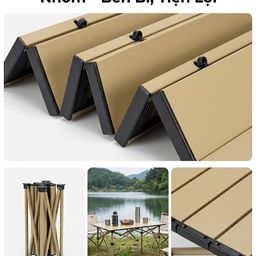 Bàn xếp dã ngoại gập gọn, chất liệu hợp kim, để cắm trại camping…