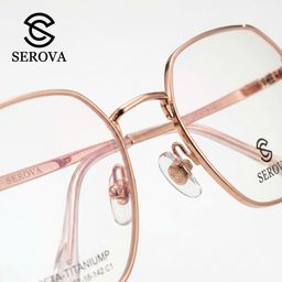 Kính mắt Titanium cao cấp hãng SEROVA SC120 - C1, gọng kính cận, chất liệu Tit…