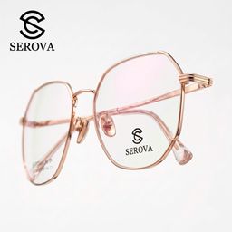 Kính mắt Titanium cao cấp hãng SEROVA SC120 - C1, gọng kính cận, chất liệu Tit…