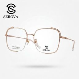 Kính mắt Titanium cao cấp hãng SEROVA SP285 - C01, gọng kính cận, chất liệu Ti…