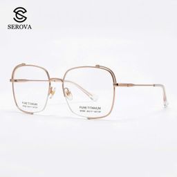Kính mắt Titanium cao cấp hãng SEROVA SP285 - C01, gọng kính cận, chất liệu Ti…