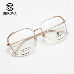 Kính mắt Titanium cao cấp hãng SEROVA SP285 - C01, gọng kính cận, chất liệu Ti…