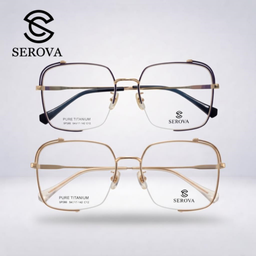 Kính mắt Titanium cao cấp hãng SEROVA SP285 - C01, gọng kính cận, chất liệu Ti…