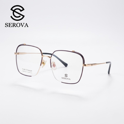Kính mắt Titanium cao cấp hãng SEROVA SP285 - C01, gọng kính cận, chất liệu Ti…