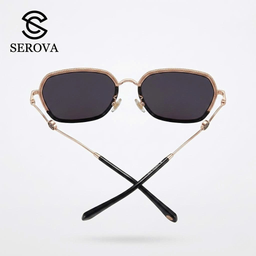 Kính râm cao cấp dành cho Nữ, chính hãng SEROVA SS9065 - C07, gọng mạ vàng,
