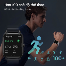 Đồng Hồ Thông Minh Xiaomi HAYLOU RS4 Plus - Phiên Bản quốc tế, 2 Dây (màu đen)