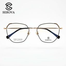 Kính mắt Titanium cao cấp hãng SEROVA SP307 - C07, gọng kính cận, chất liệu Ti…