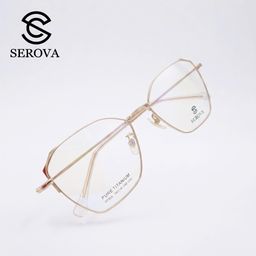 Kính mắt Titanium mạ vàng cao cấp hãng SEROVA SP306, gọng kính cận, chất liệu…
