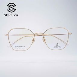 Kính mắt Titanium mạ vàng cao cấp hãng SEROVA SP306, gọng kính cận, chất liệu…
