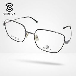 Kính mắt Titanium cao cấp hãng SEROVA SC169, gọng kính cận, chất liệu Titan si…