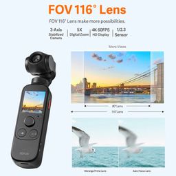 Camera Gimbal XIAOMI 90FUN Capture 1, quay phim 4K, gimbal chống rung 3 trục