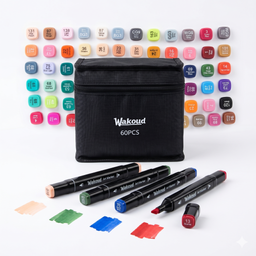 Bộ 60 Bút Màu hãng Wakoud Art Maker ( kèm túi vải)