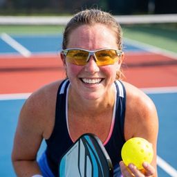 Kính chơi Pickleball, tròng phân cực chống chói - (vỏ dính tay)