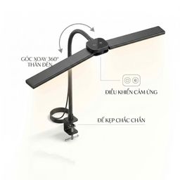 Đèn LED kẹp bàn hộp trắng - Qm033