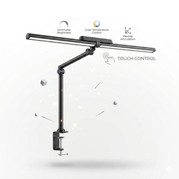 Đèn LED kẹp bàn thông minh T7A / T7AS, tháo rời được, khung hợp kim nhôm