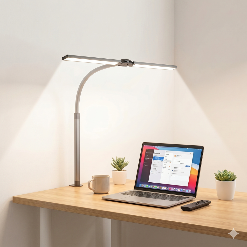 Đèn LED kẹp bàn cao cấp Double Head Desk Lamp