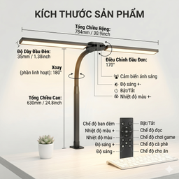 Đèn LED kẹp bàn cao cấp Double Head Desk Lamp