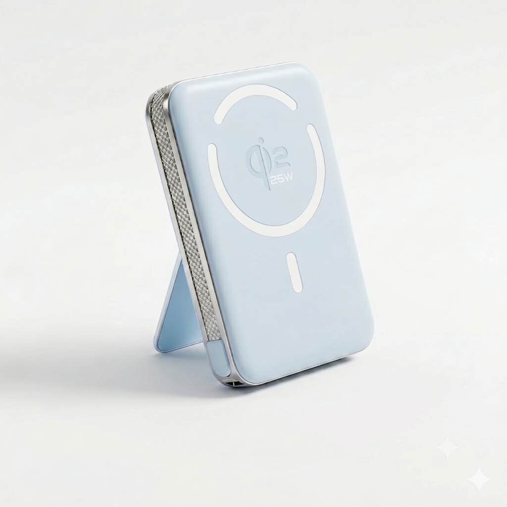 Pin sạc dự phòng 10.000mAh công nghệ Qi2 sạc nhanh không dây 25w M02B+ , liền cáp Type-C