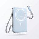 Pin dự phòng 10.000mAh công nghệ Qi2 sạc nhanh không dây 25w M02B+ , liền cáp Type-C, có CCC-ko hộp