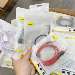 Cáp iPhone chính hãng Baseus dây dù đóng túi ( lẫn các mẫu dây dù)