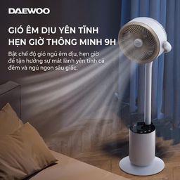 Quạt cây DAEWOO, phun sương, tạo ion âm,tích hợp đèn ngủ XF28 (HỘP XẤU)