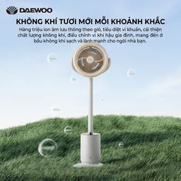 Quạt cây DAEWOO, phun sương, tạo ion âm,tích hợp đèn ngủ XF28 (HỘP XẤU)
