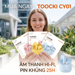 Tai nghe Bluetooth TWS hãng Toocki , Bluetooth 5.3, pin 25h