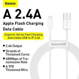 Cáp iPhone hãng Baseus ( màu trắng )