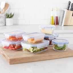 Bộ hộp thuỷ tinh đựng thực phẩm 14 món Amazon Basics ( Mỹ ), siêu chịu nhiệt