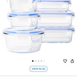 Bộ hộp thuỷ tinh đựng thực phẩm 14 món Amazon Basics ( Mỹ ), siêu chịu nhiệt