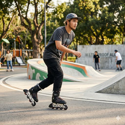 Patin 4 bánh cho người lớn hãng CRIVIT ( Đức ) / ABEC-7 sọc đỏ.