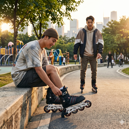 Patin 4 bánh cho người lớn hãng CRIVIT ( Đức ) / ABEC-7 sọc đỏ.