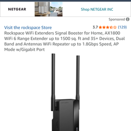 Bộ kích sóng WiFi 6 Rock Space AX1800 ( hàng Amazon Mỹ )