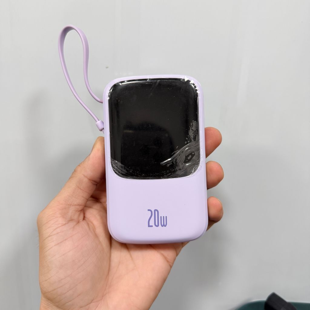 Pin sạc dự phòng Baseus Qpow Pro 10.000 mAh 20w liền cáp iP - PPQD2-10I (trưng bày, màu ngẫu nhiên)