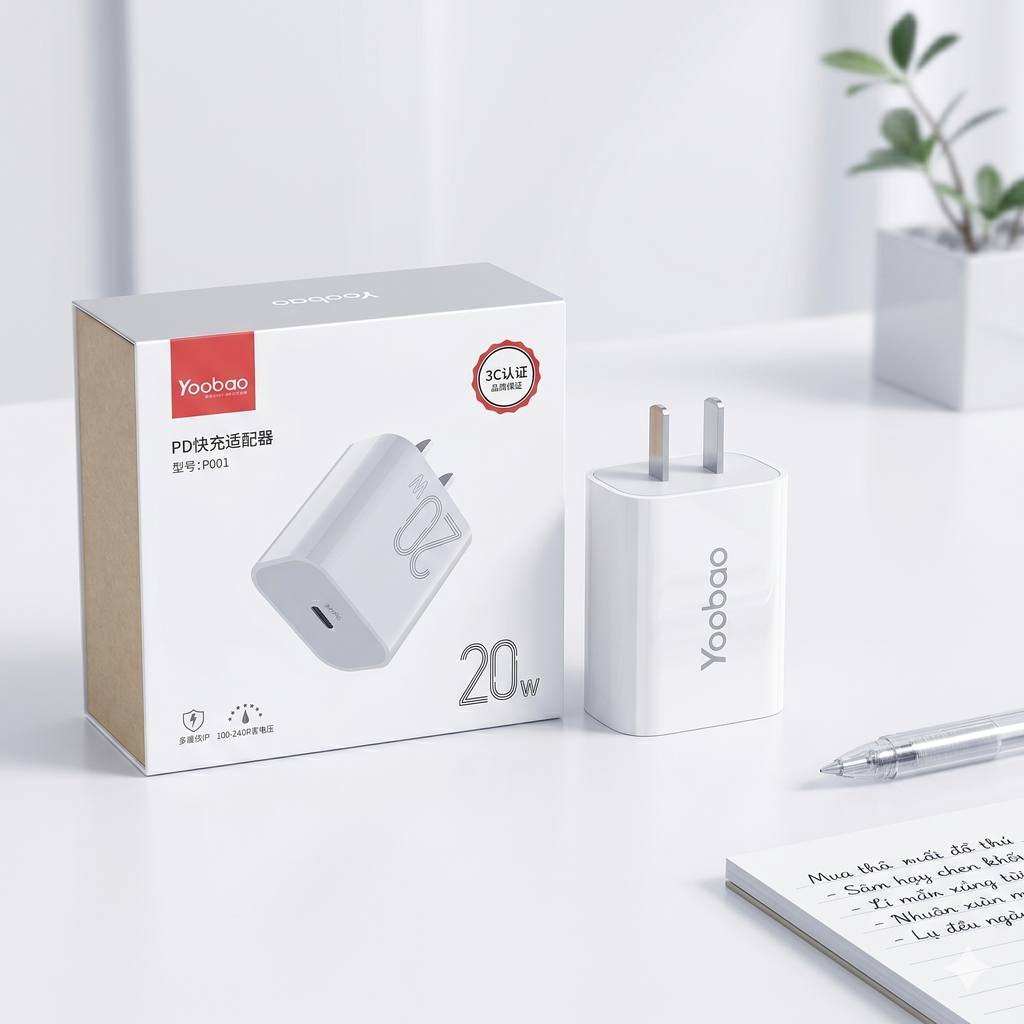 Củ sạc nhanh PD 20W chính hãng YooBao - P001