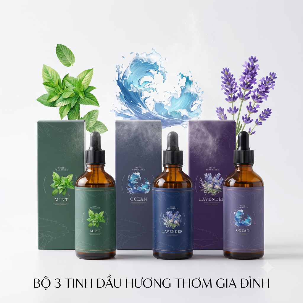 Chai Tinh dầu thiên nhiên 100ml HOME FRAGRANCE, dùng cho Xe hơi, máy phun sương, phòng tắm, spa…