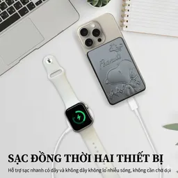 Pin dự phòng 10.000mAh sạc không dây Magsage hình dập nổi (ko hộp)